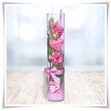 Tuba szklana, wazon cylindryczny H-40 cm D-8,5 cm / szkło ekologiczne - 1