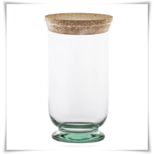 Flakon szklany, pojemnik z korkiem Atena H-25 cm / szkło ekologiczne