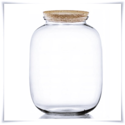 Kaja Glass|Las w słoiku, szklany słoik z korkiem BAŃKA H-32 cm D-25 cm
