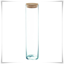 Tuba szklana z korkiem H-40 cm D-8,5 cm / szkło ekologiczne - 2