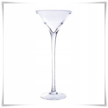 Wazon szklany na wysokiej nóżce martini H-50 cm D-17 cm