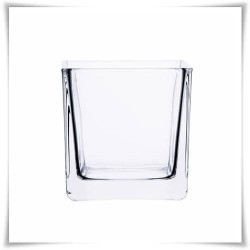 Wazon szklany kwadratowy 8x8 cm / grube szkło - 2