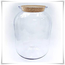 Kaja Glass|Las w słoiku, szklany słoik z korkiem BAŃKA H-22 cm D-17 cm