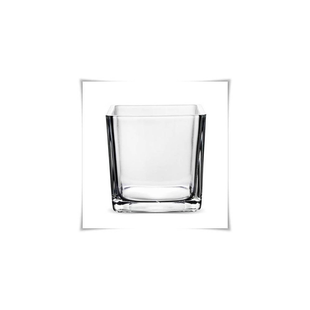Wazon szklany kwadratowy 13x13 cm / grube szkło - 2