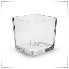 Wazon szklany kwadratowy 14x14 cm / grube szkło - 3