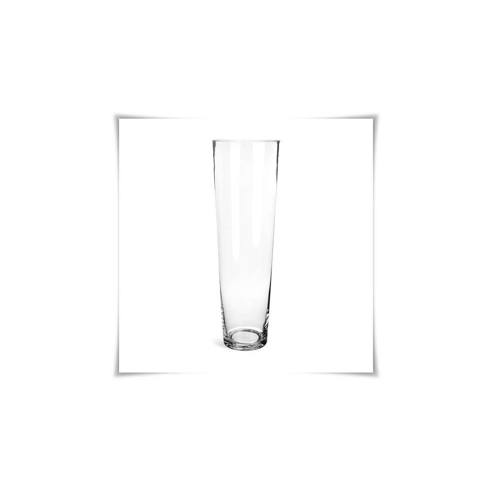 Wysoki wazon szklany KONISZ H-50 D-17 szlifowany - 2
