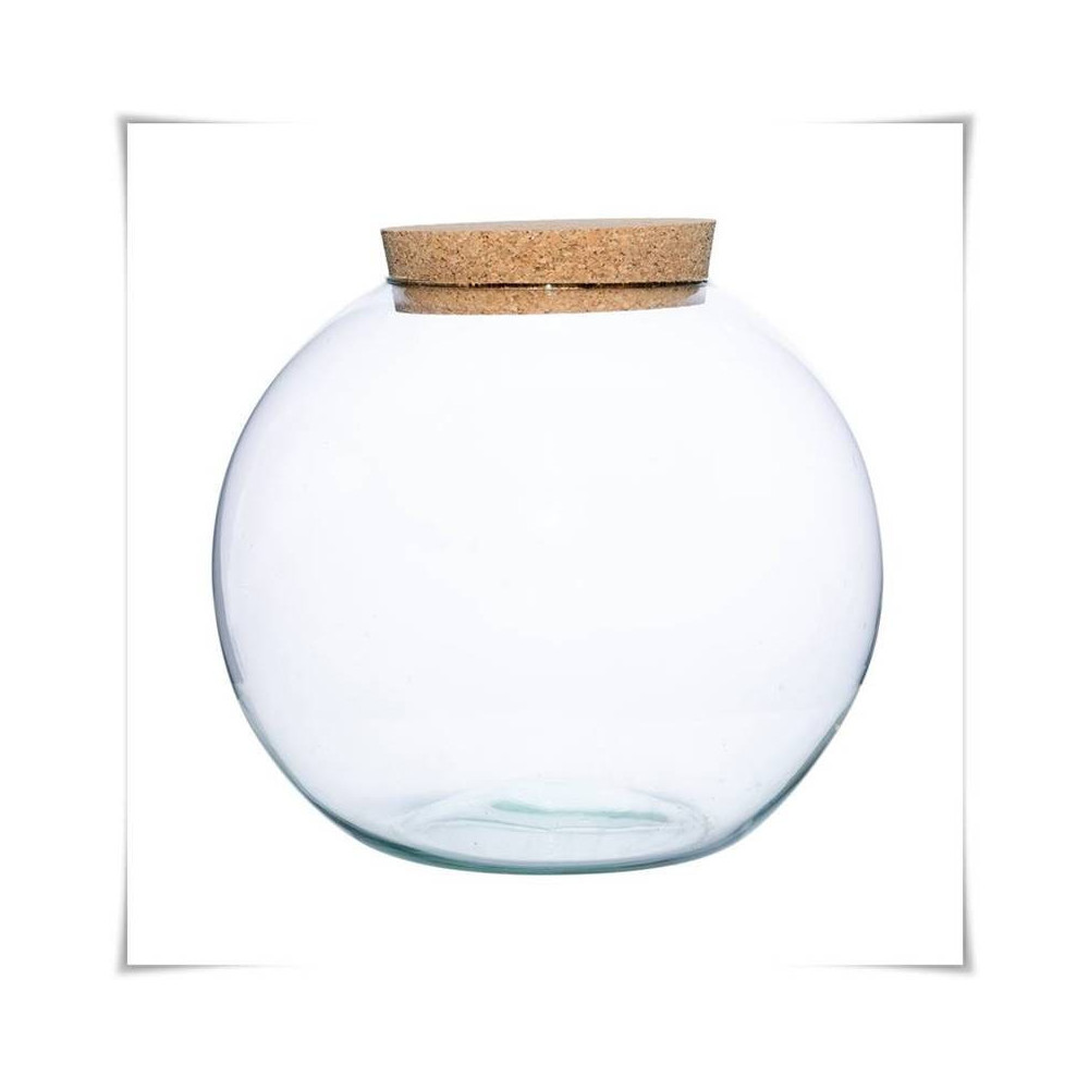 Flakon szklana kula z korkiem D-25cm / szkło ekologiczne - 2