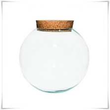 Flakon szklana kula z korkiem D-15cm / szkło ekologiczne