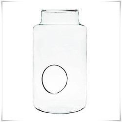 Słój szklany dekoracyjny W-395D H-35 cm z otworem / szkło ekologiczne - 2