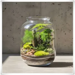 Szklany słoik ozdobny BAŃKA H-32 cm D-25 cm - 5