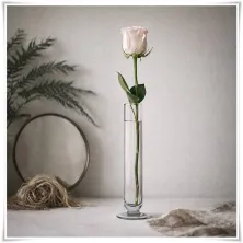 Szklany wazon na stapce W-121 H-27 cm / szkło ekologiczne - 6