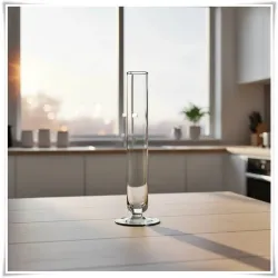 Szklany wazon na stapce W-121 H-27 cm / szkło ekologiczne - 1