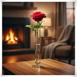 Szklany wazon na stapce W-121 H-27 cm / szkło ekologiczne - 4