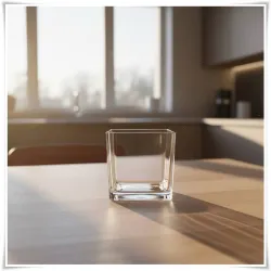 Wazon szklany kwadratowy 12x12 cm / grube szkło - 1