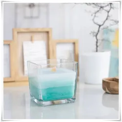 Wazon szklany kwadratowy 12x12 cm / grube szkło - 7