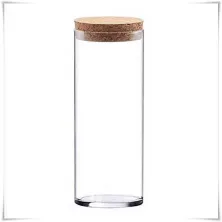 Pojemnik szklany cylinder H-40 cm D-15 cm z korkiem - 2