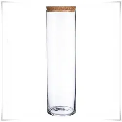 Pojemnik szklany cylinder H-60 cm D-15 cm z korkiem - 2