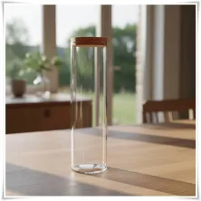 Pojemnik szklany cylinder H-40 cm D-10 cm z korkiem - 1