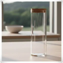 Pojemnik szklany cylinder H-50 cm D-15 cm z korkiem - 1