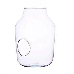 Słój szklany dekoracyjny W-456B H-33 cm z otworem / szkło ekologiczne - 5