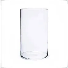 Wazon szklany cylinder H-25 cm D-15 cm szlifowany - 2