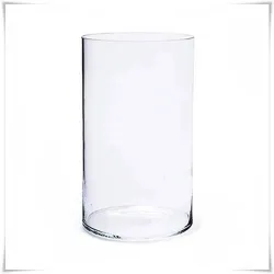 Wazon szklany cylinder H-25 cm D-15 cm szlifowany - 2