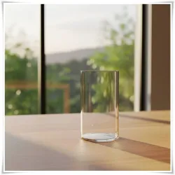 Wazon szklany cylinder H-25 cm D-15 cm szlifowany - 1