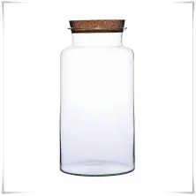 Słój szklany z korkiem W-332B H-35 cm D-19 cm / szkło ekologiczne – Kaja-Glass