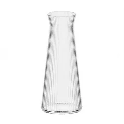 Szklana karafka ryflowana, wazon dekoracyjny H-25  cm - 7