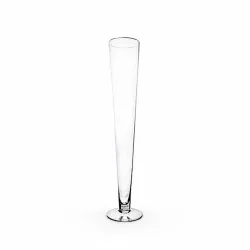 Wazon szklany pokal, stożek H-60 cm D-10,5 cm - 7
