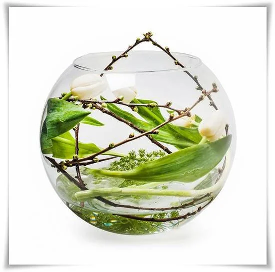 Wazon szklana kula dekoracyjna D-20 cm H-17 cm - 4