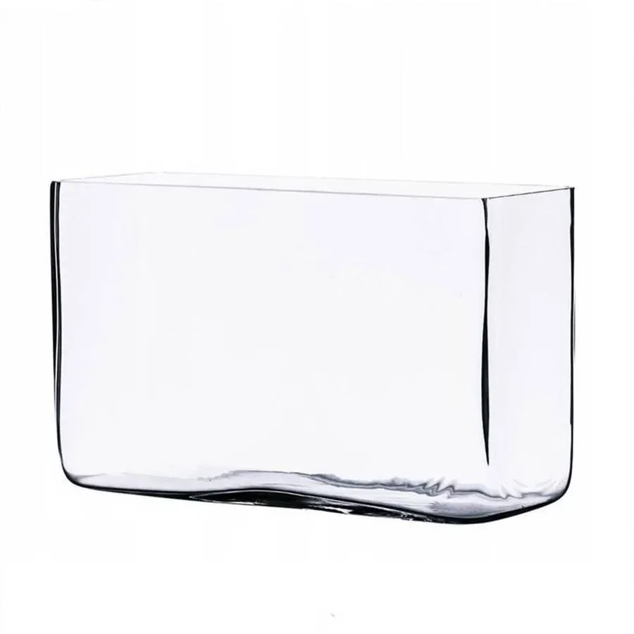 Wazon szklany prostokąt, rynienka, korytko H-20 cm 30x10 cm - 7